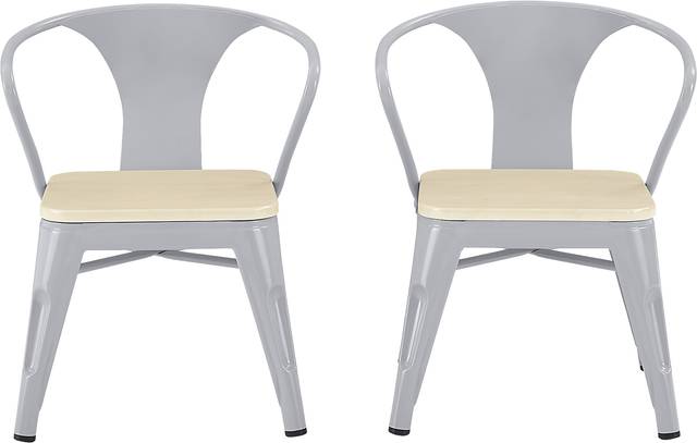 Kids Bilsai Gray Chair, Set of 2 - Thumbnail - Image 3