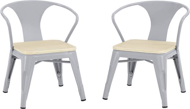Kids Bilsai Gray Chair, Set of 2 - Thumbnail - Image 1