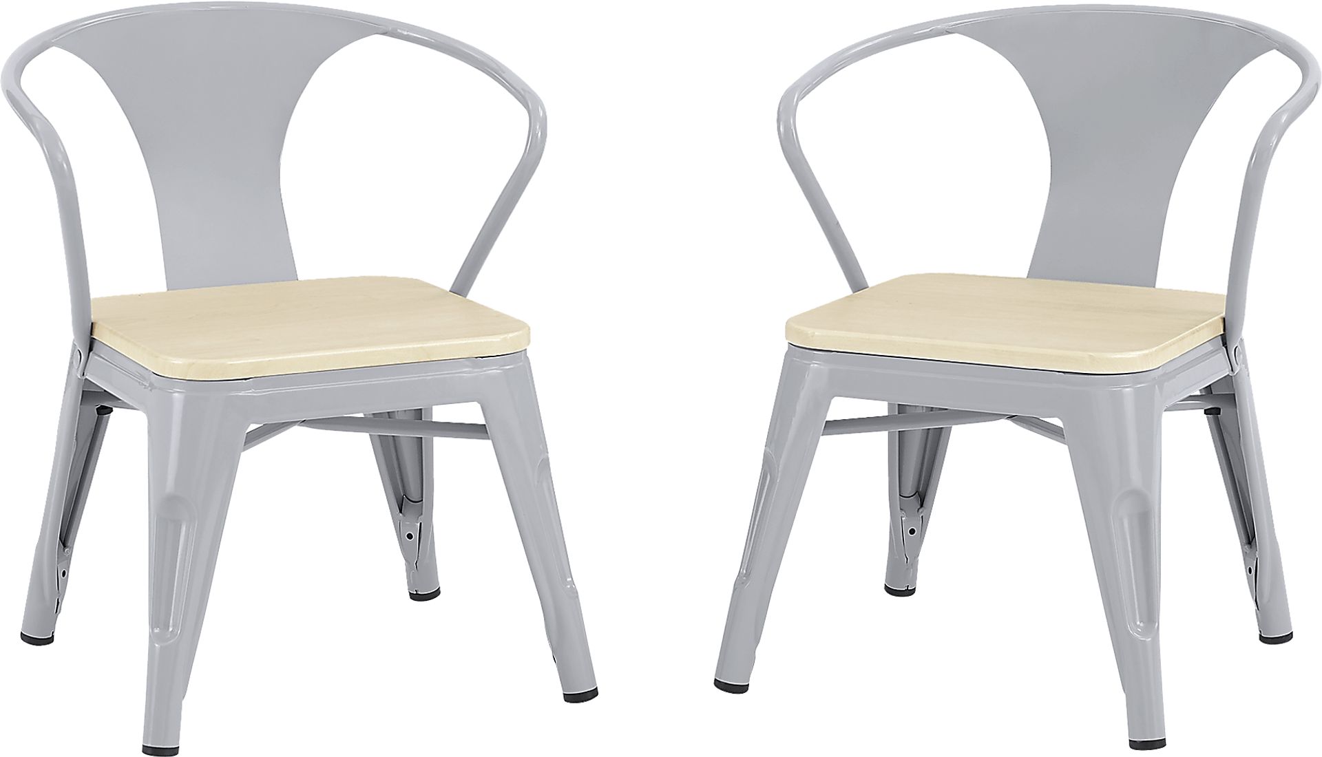 Kids Bilsai Gray Chair, Set of 2 - Image 1
