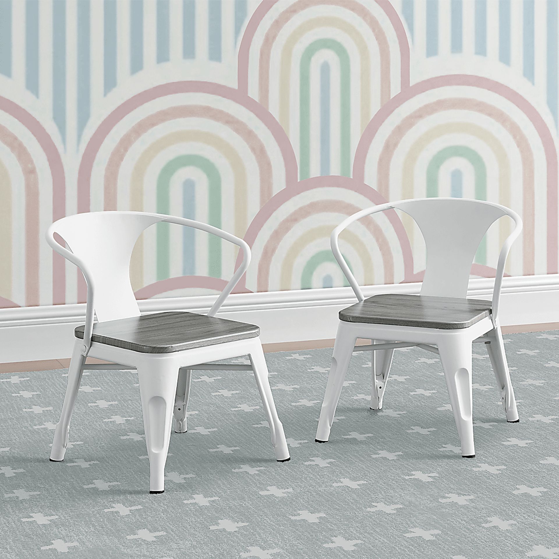 Kids Bilsai White Chair, Set of 2 - Image 2