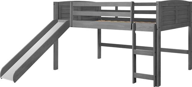Kids Bironae Gray Twin Loft Bed - Thumbnail - Image 3