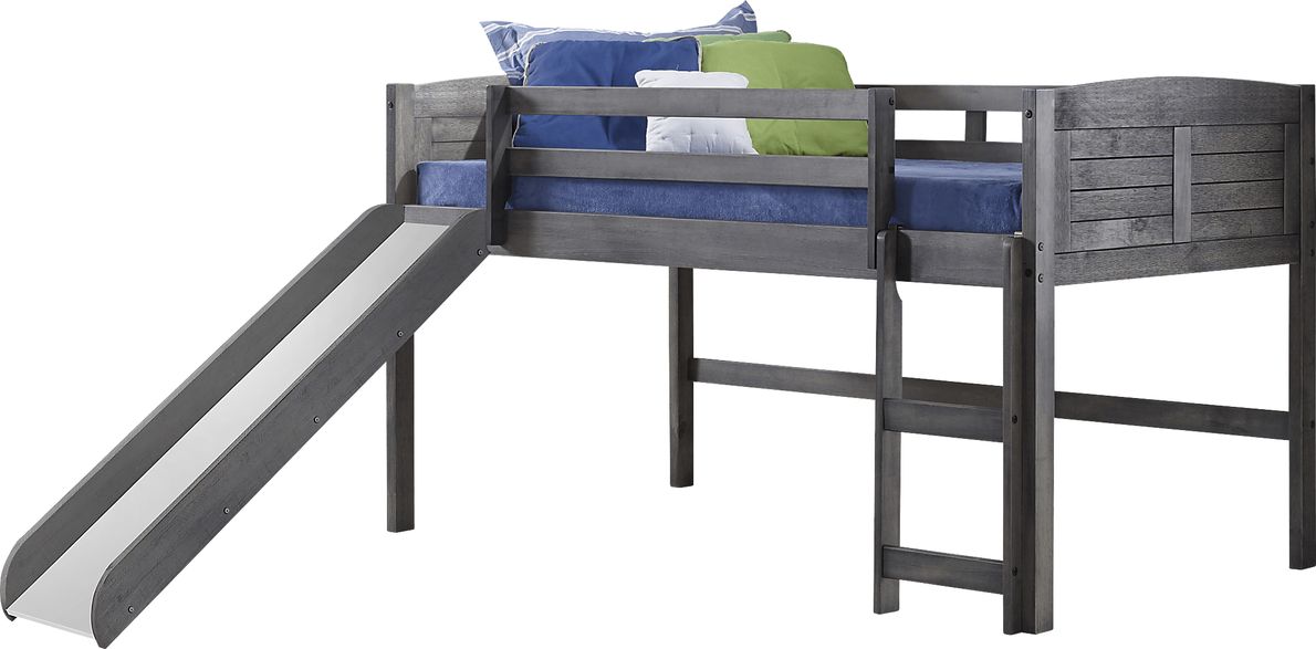 Kids Bironae Gray Twin Loft Bed