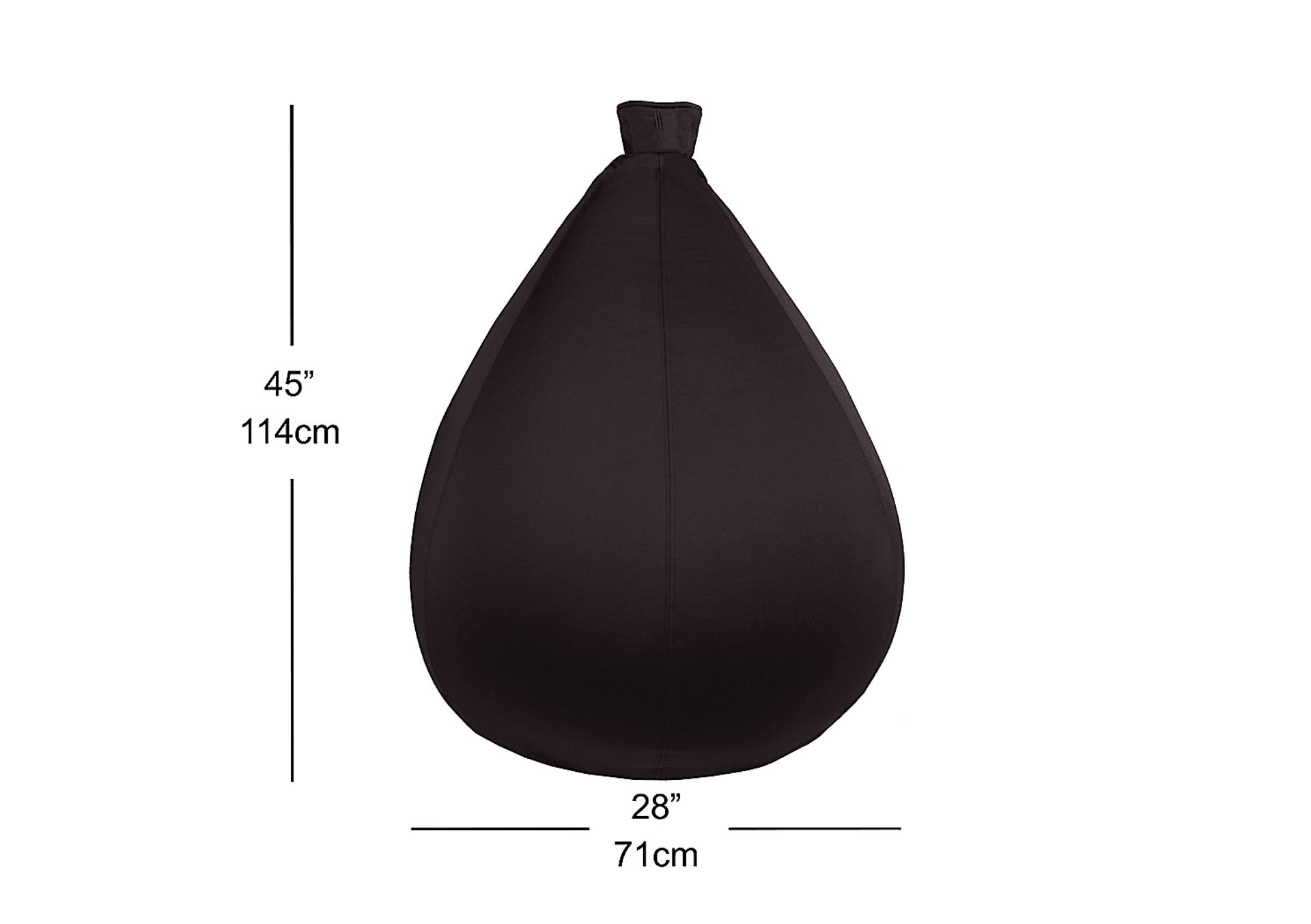 Kids Birthday Balloon Black Bean Bag Chair - Image 2