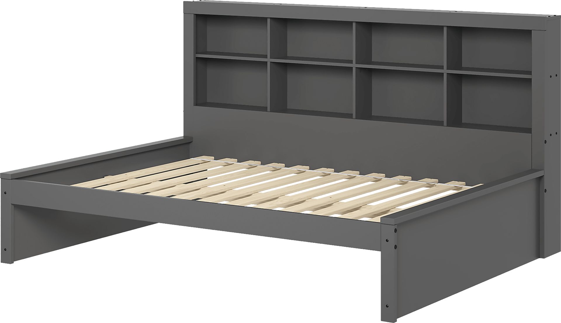 Kids Biserka I Dark Gray Full Day Bed with Bookcase - Image 6