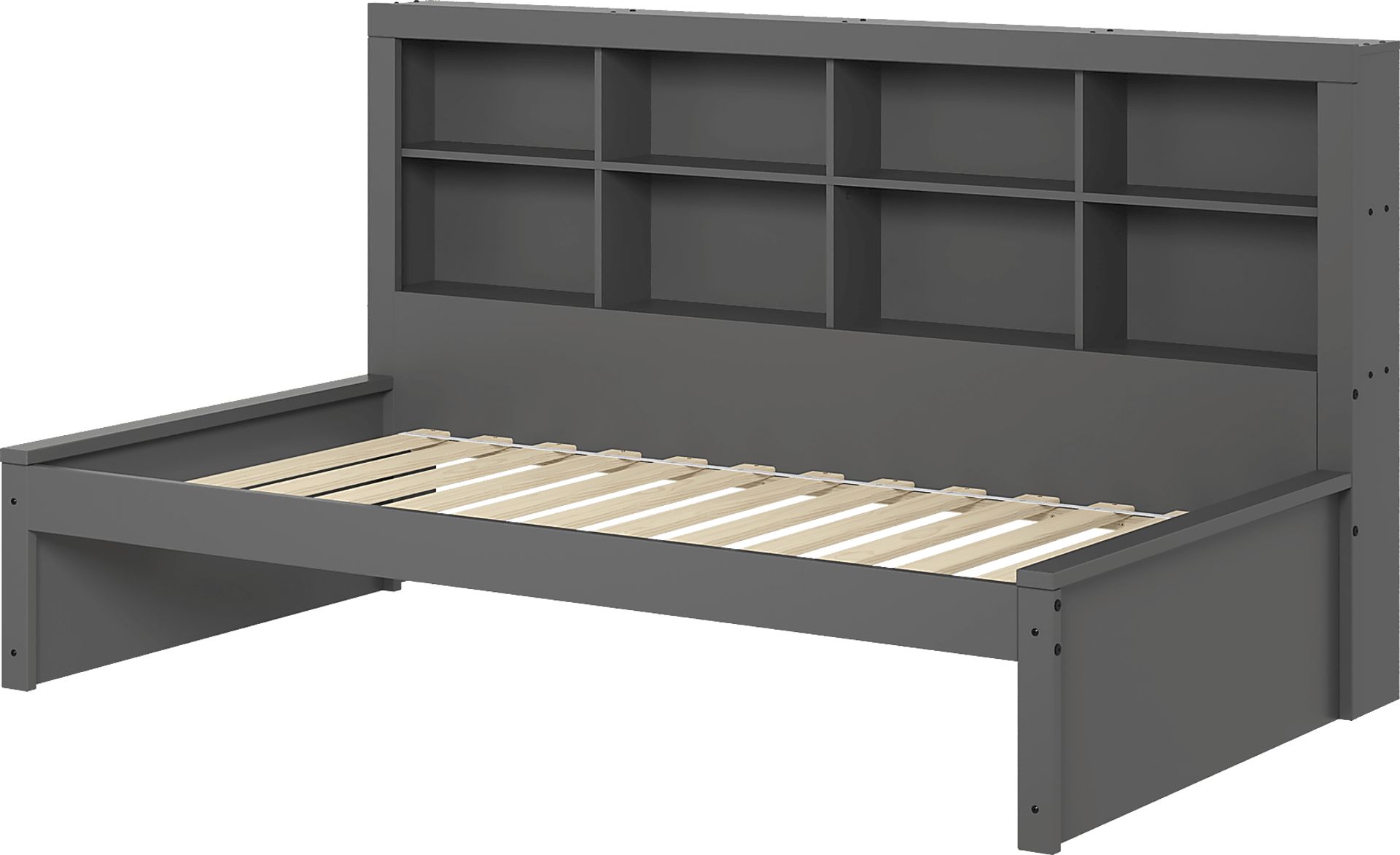 Kids Biserka I Dark Gray Twin Day Bed with Bookcase - Image 6