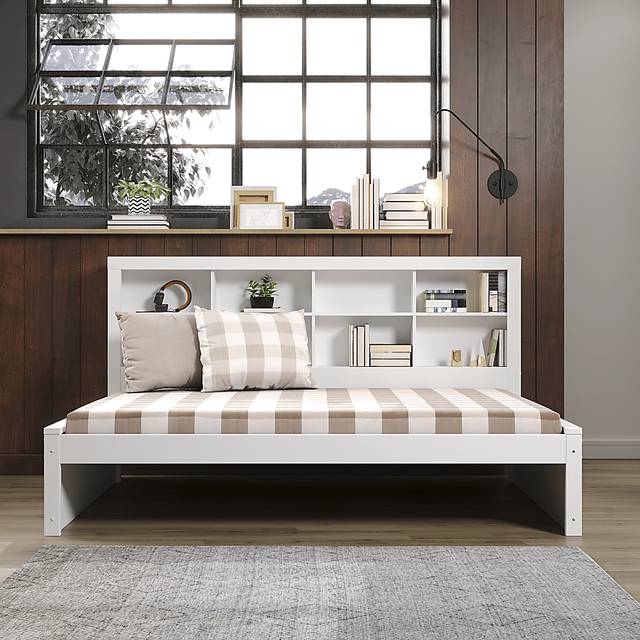 Kids Biserka I White Full Day Bed with Bookcase - Thumbnail - Image 3
