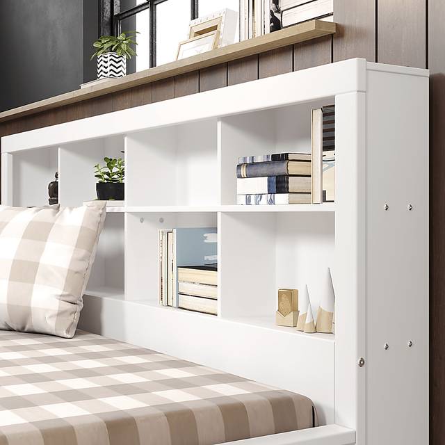 Kids Biserka I White Full Day Bed with Bookcase - Thumbnail - Image 5