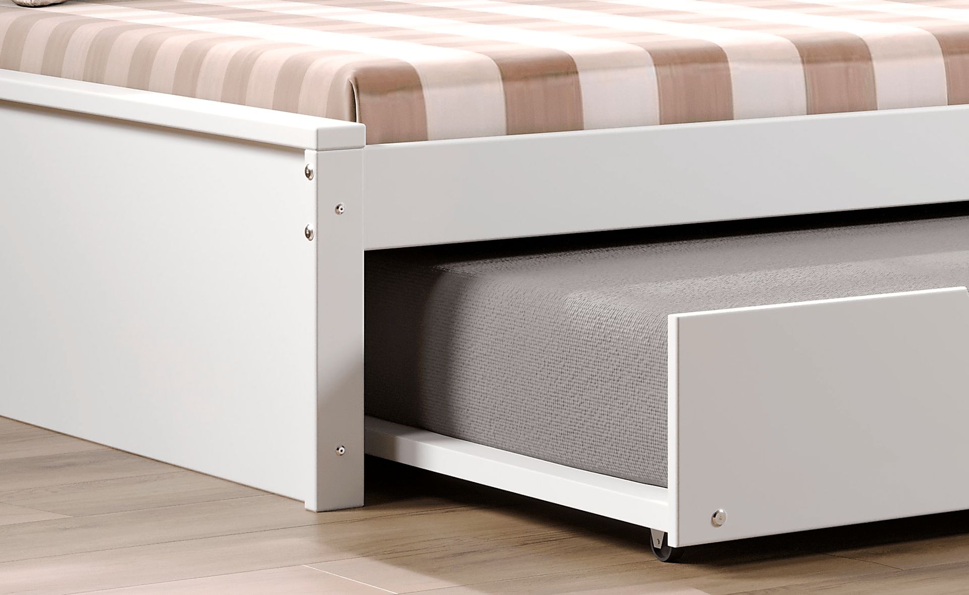 Kids Biserka II White Full Day Bed with Bookcase & Trundle - Image 5