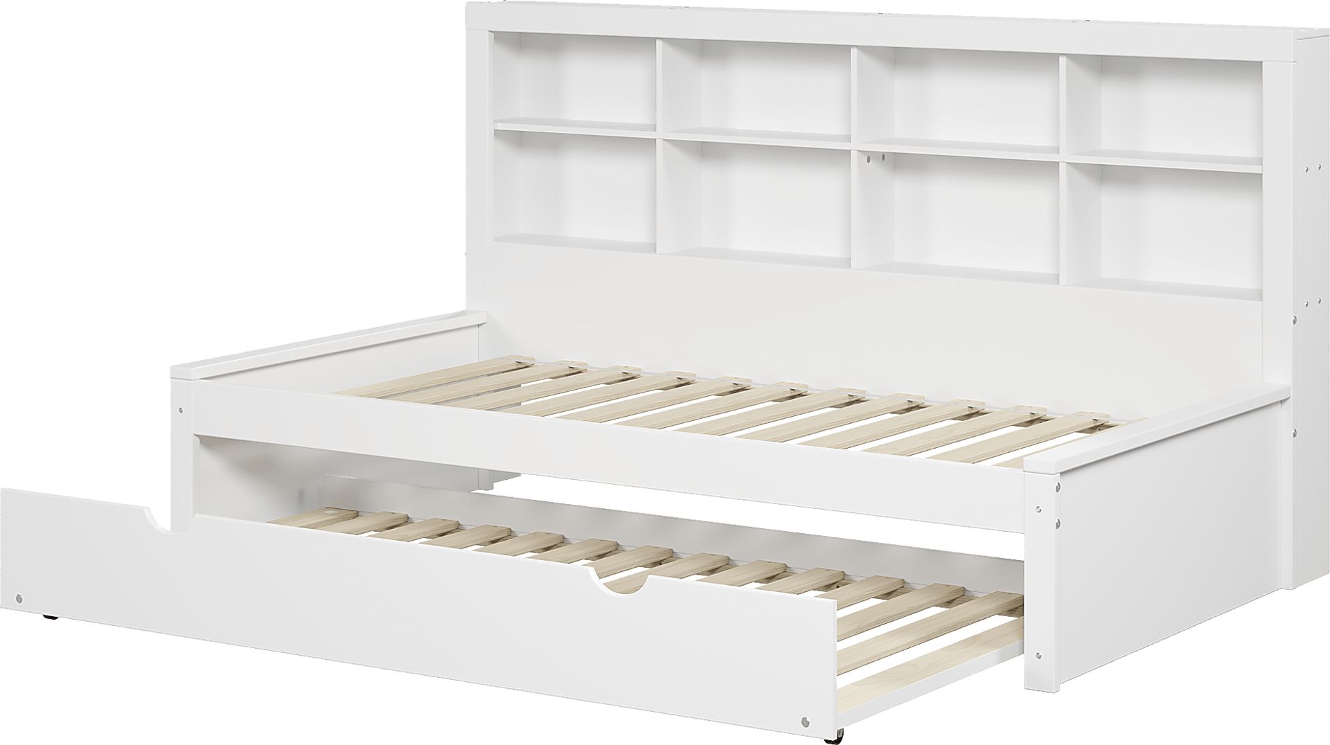 Kids Biserka II White Twin Day Bed with Bookcase & Trundle - Image 4