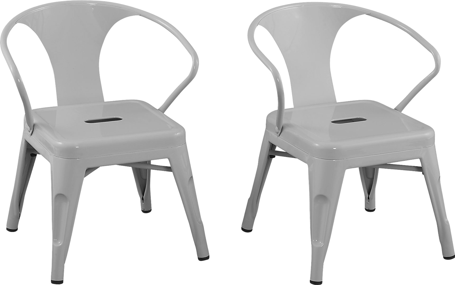Kids Bixy Gray Chair, Set of 2 - Image 1