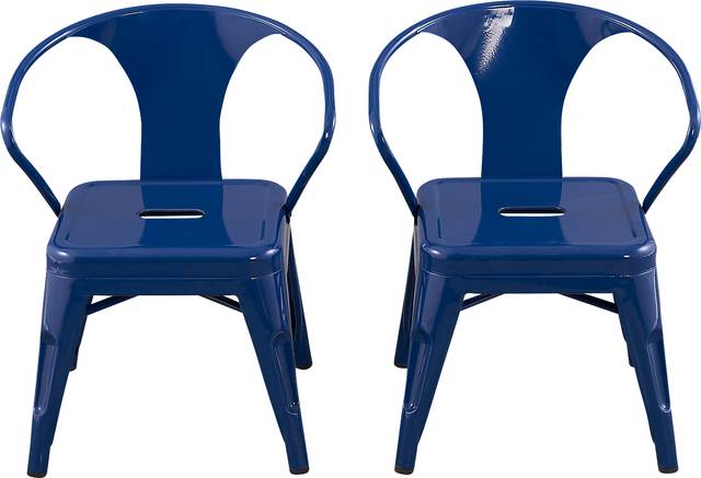 Kids Bixy Navy Chair, Set of 2 - Thumbnail - Image 1
