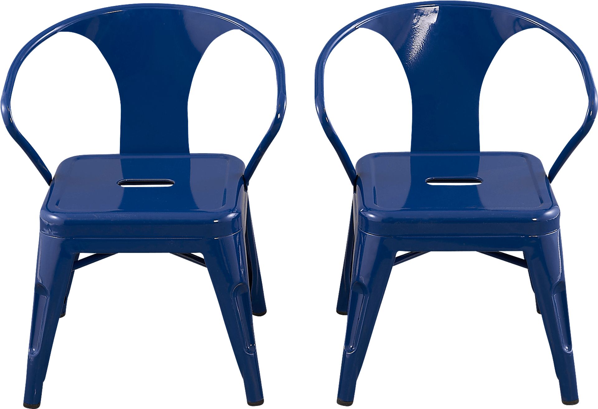 Kids Bixy Navy Chair, Set of 2 - Image 1
