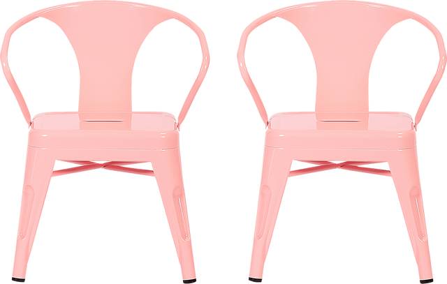 Kids Bixy Pink Chair, Set of 2 - Thumbnail - Image 1