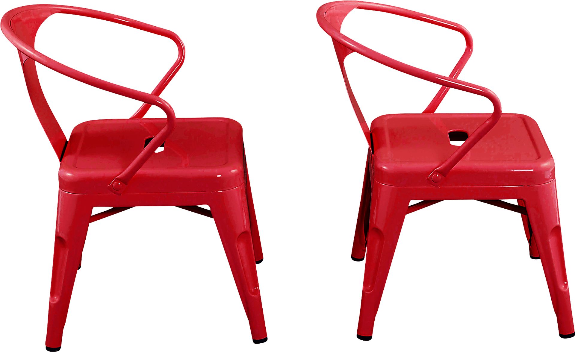 Kids Bixy Red Chair, Set of 2 - Image 2