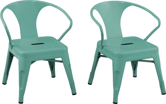 Kids Bixy Teal Chair, Set of 2 - Thumbnail - Image 1