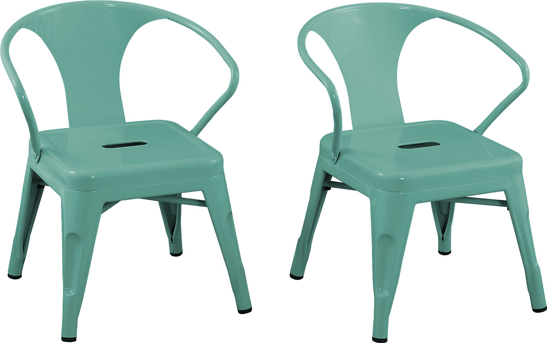 Kids Bixy Teal Chair, Set of 2 - Image 1