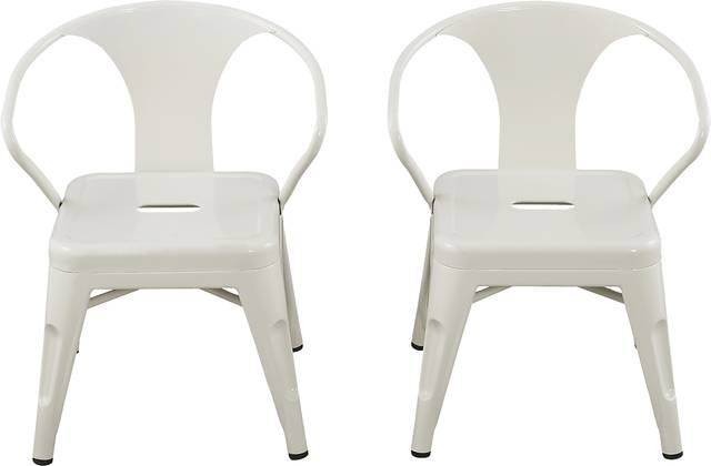 Kids Bixy White Chair, Set of 2 - Thumbnail - Image 2