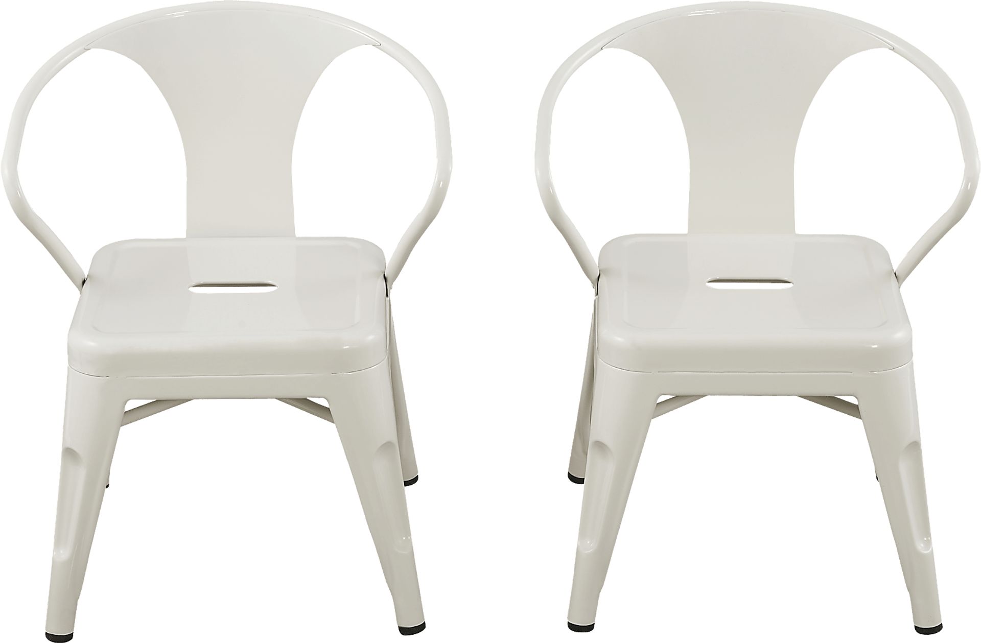 Kids Bixy White Chair, Set of 2 - Image 2