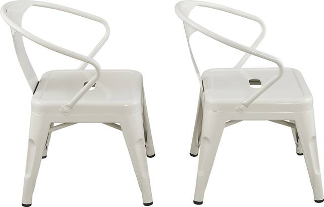 Kids Bixy White Chair, Set of 2 - Thumbnail - Image 3