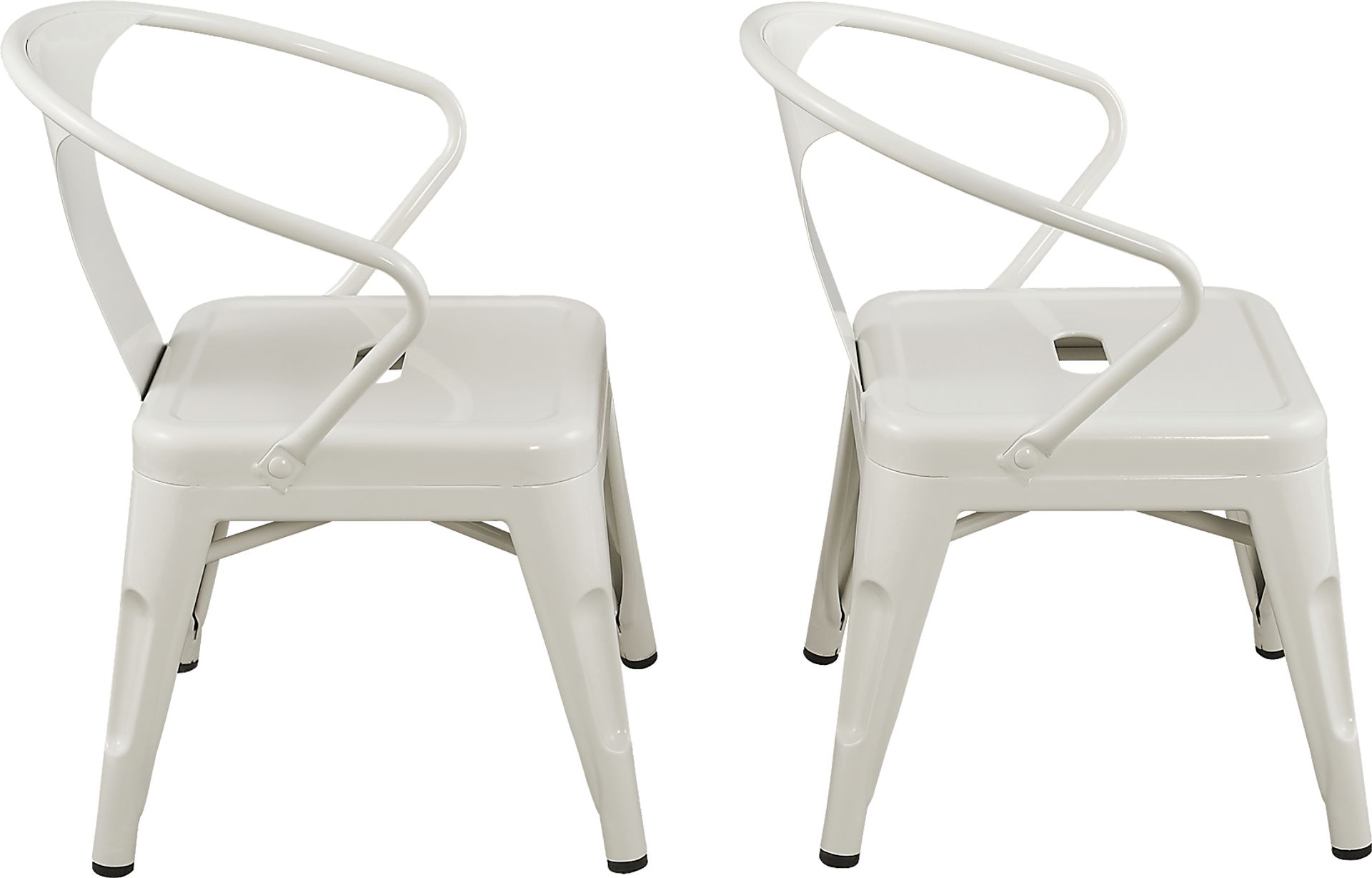 Kids Bixy White Chair, Set of 2 - Image 3