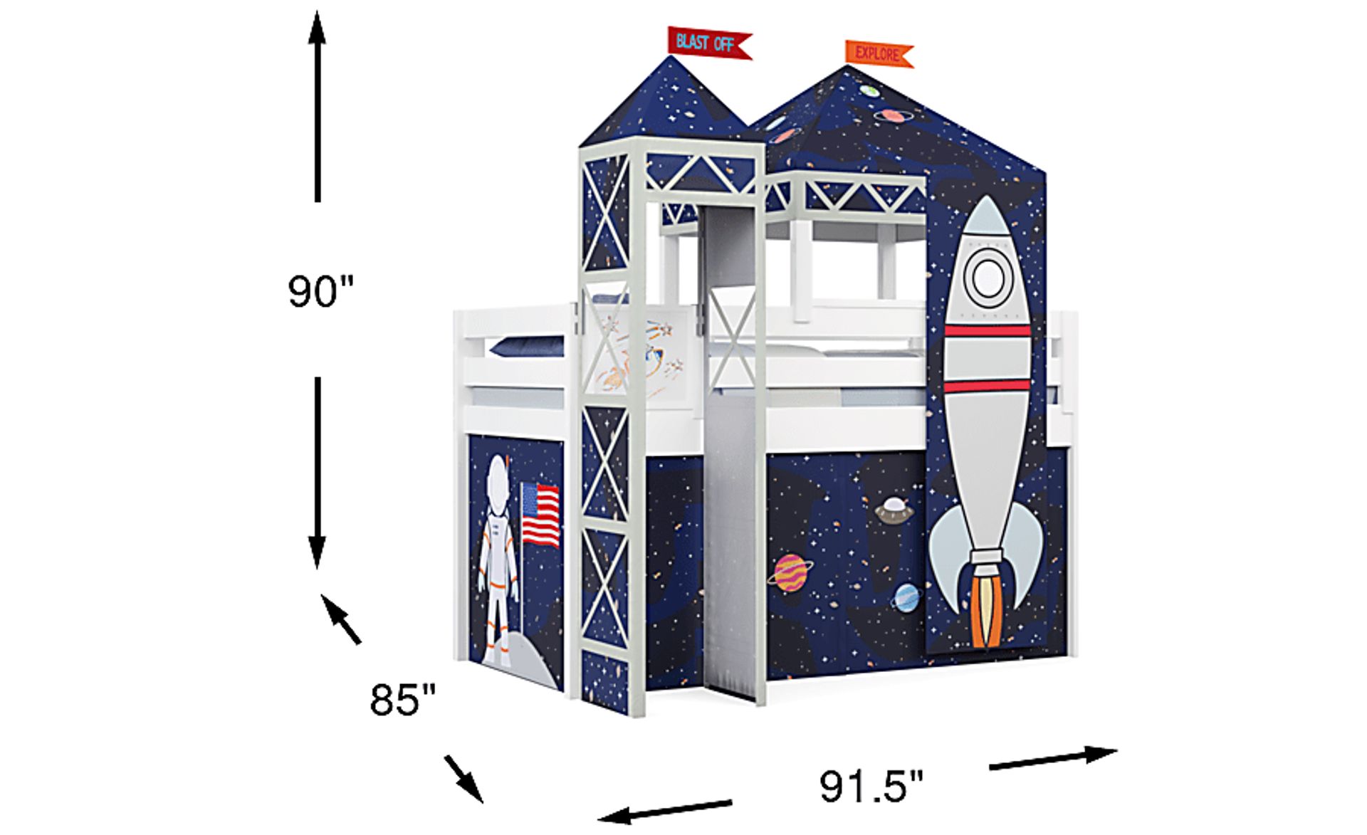 Dimension Image. Please refer to the Dimension Tab on this page for dimension details.