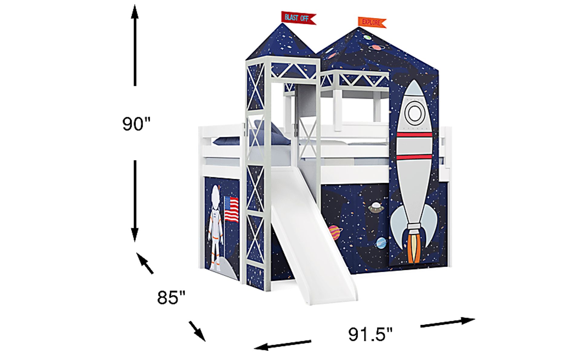 Dimension Image. Please refer to the Dimension Tab on this page for dimension details.