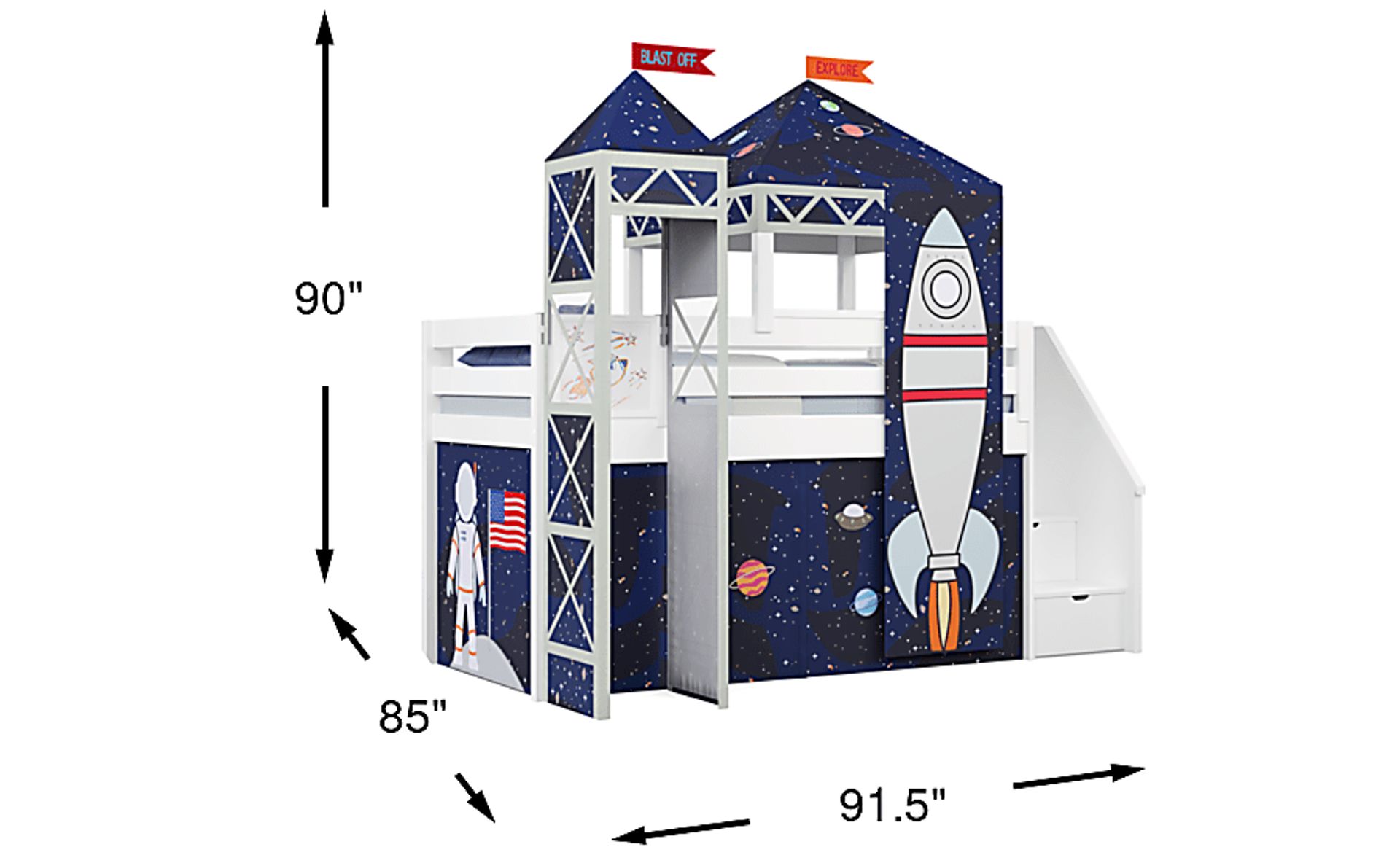 Dimension Image. Please refer to the Dimension Tab on this page for dimension details.