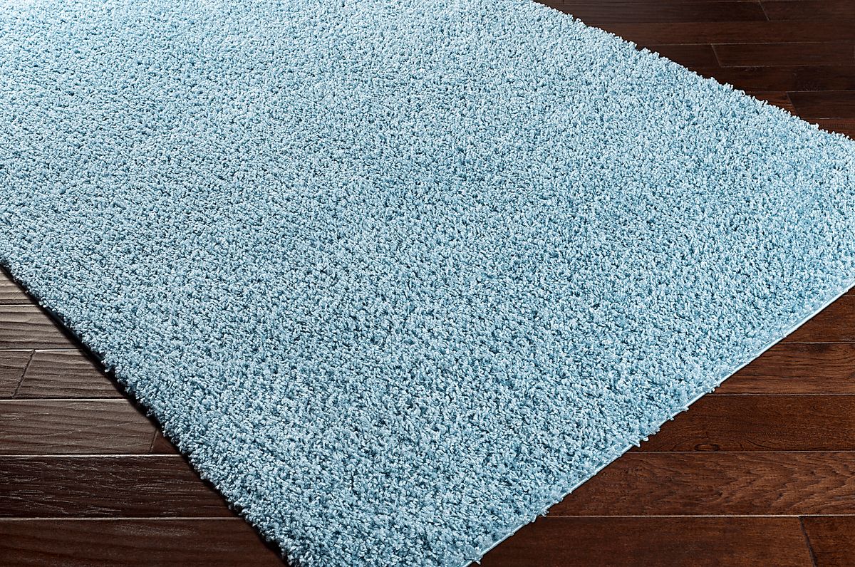 Blissful Pastel Baby Blue Rug | Rooms to Go