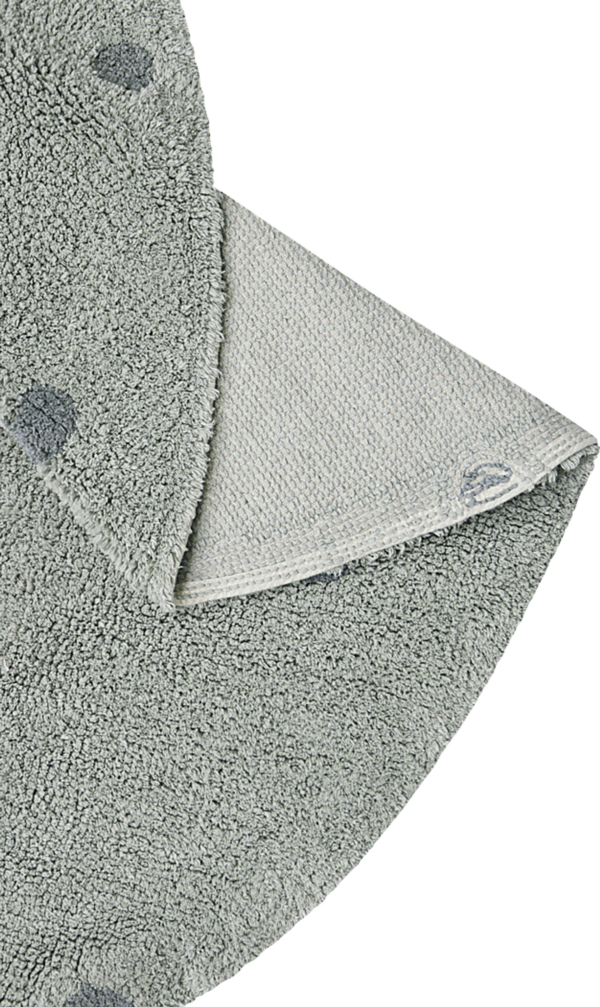 Kids Blue 4'7 Round Dot Maching Washable Rug - Image 4