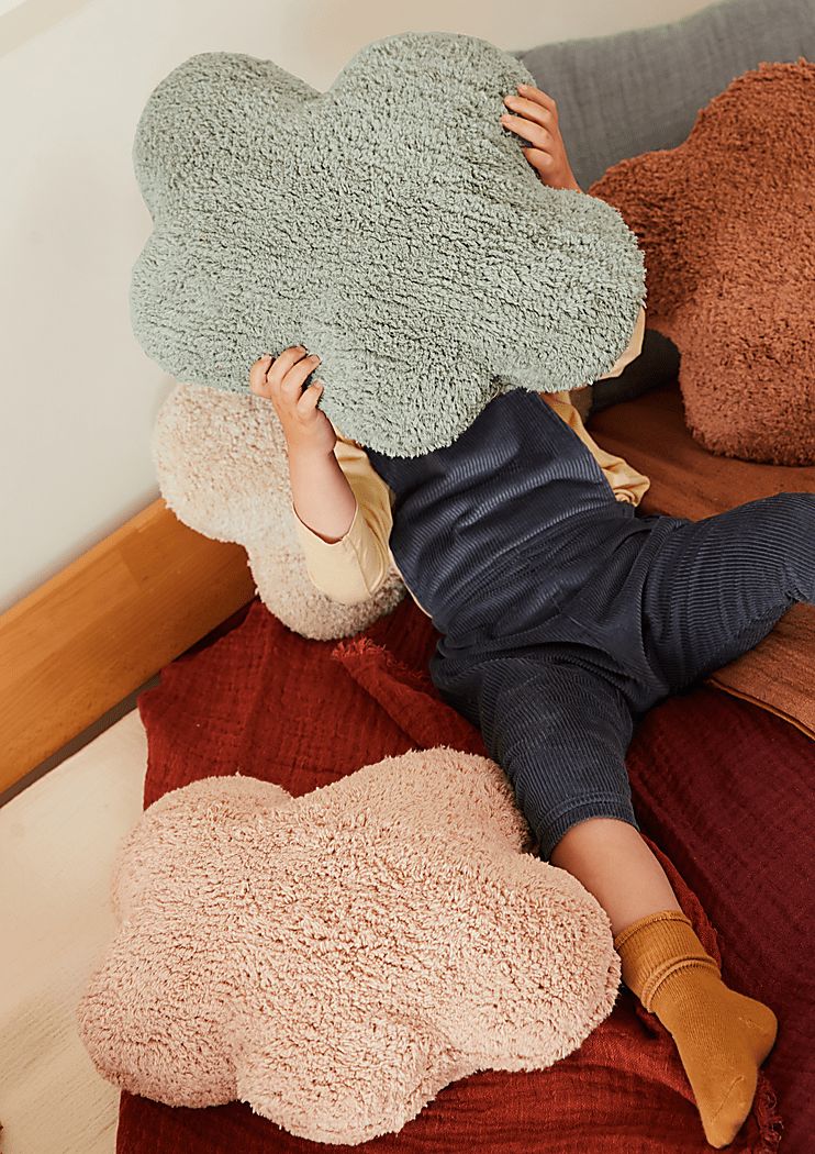 Kids Blue Clouds Floor Pillow - Thumbnail 2