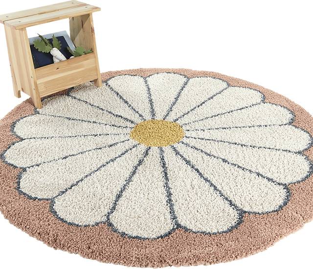 Kids Bluffoak Cream 5'3 Round Rug - Thumbnail - Image 2