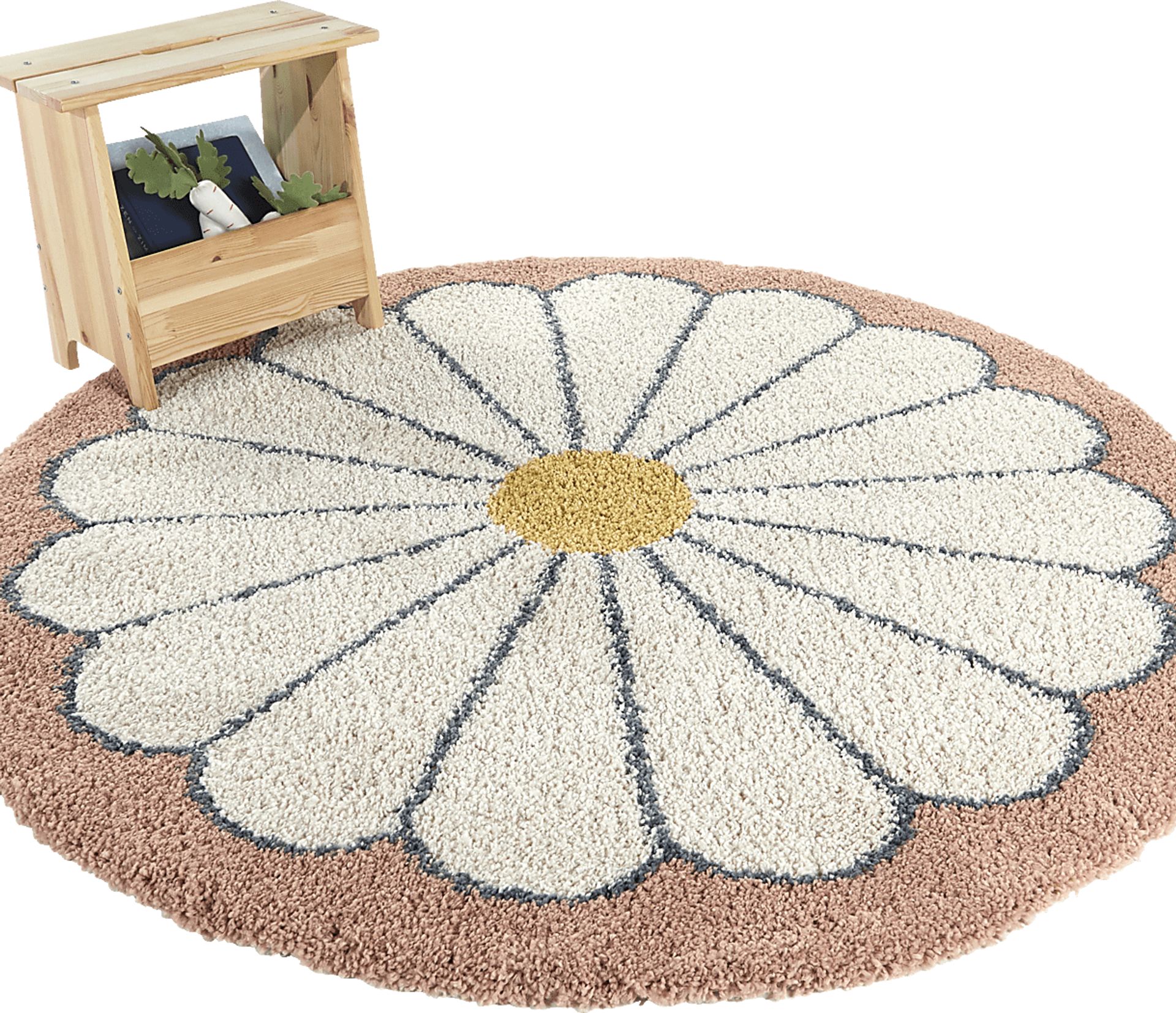 Kids Bluffoak Cream 5'3 Round Rug - Image 2