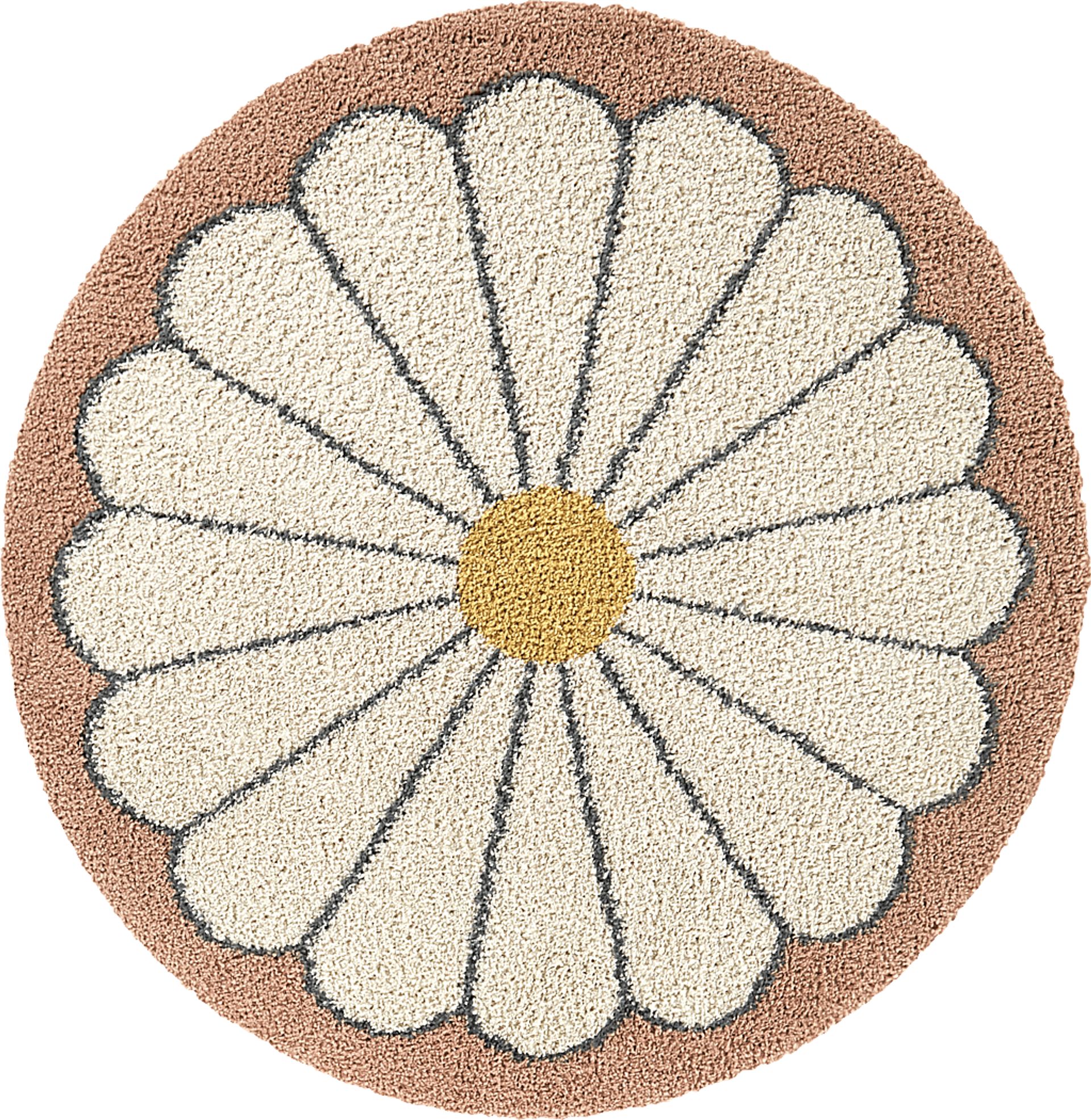 Kids Bluffoak Cream 5'3 Round Rug - Image 1