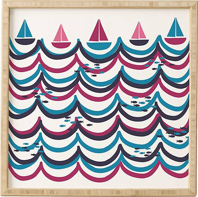 Kids Boat Race Blue Wall Art - Thumbnail - Image 1