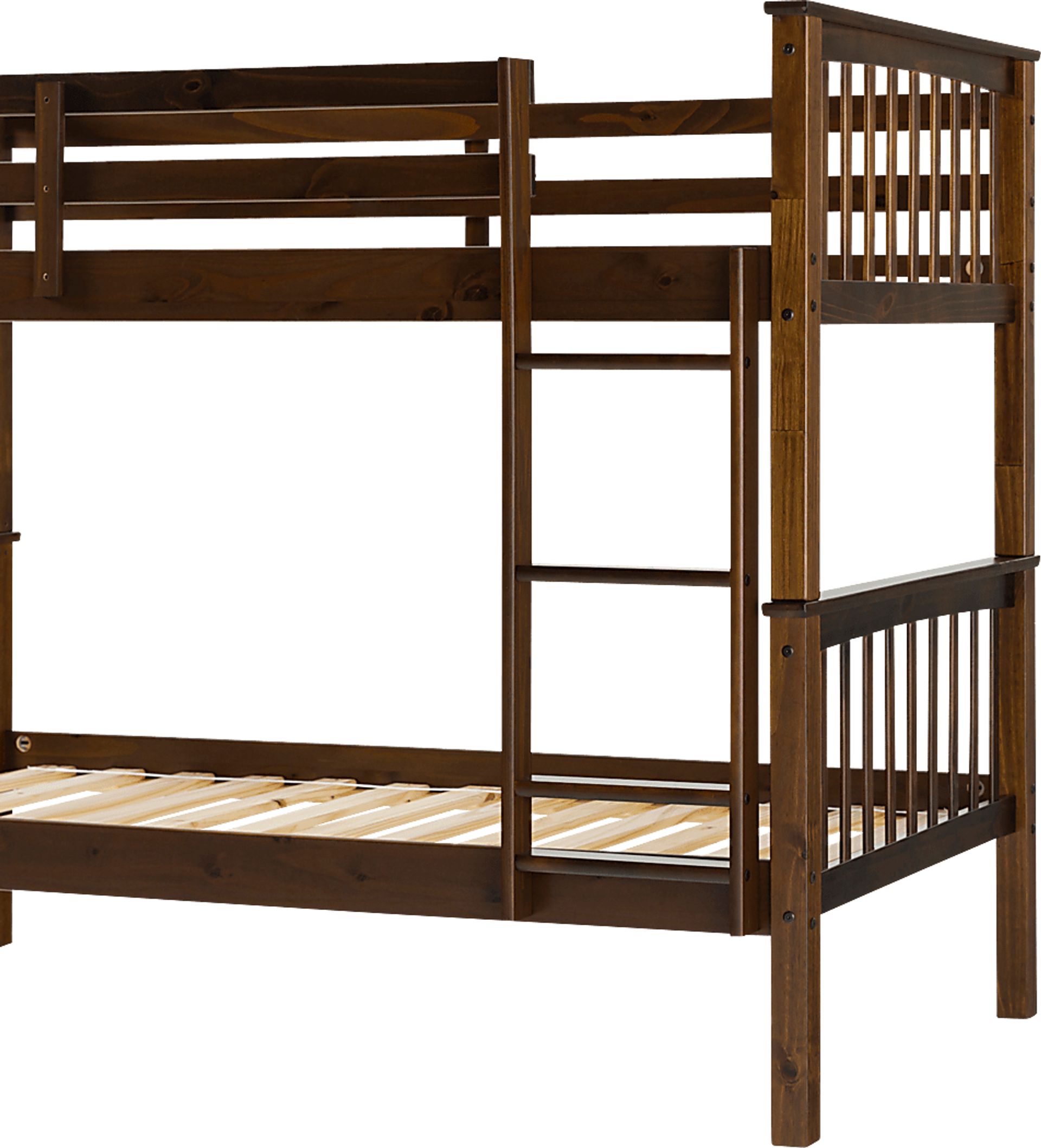 Kids Bobterry Walnut Twin Bunk Bed - Image 4