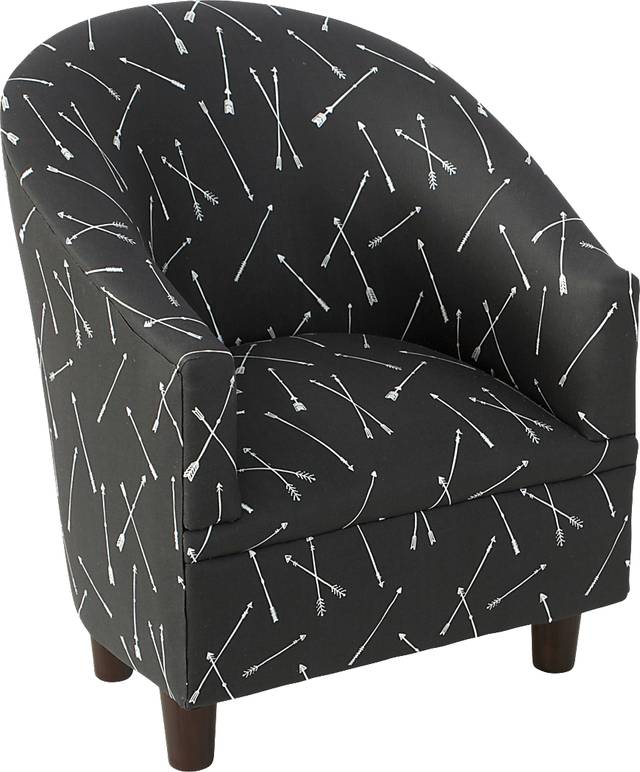 Bodoni Black Toddler Accent Chair - Thumbnail - Image 1