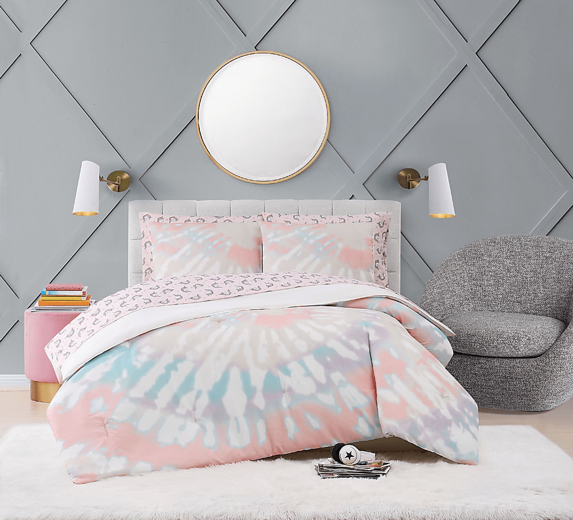 Kids Boho Chique Pink 7 Pc Full Comforter Set - Image 4