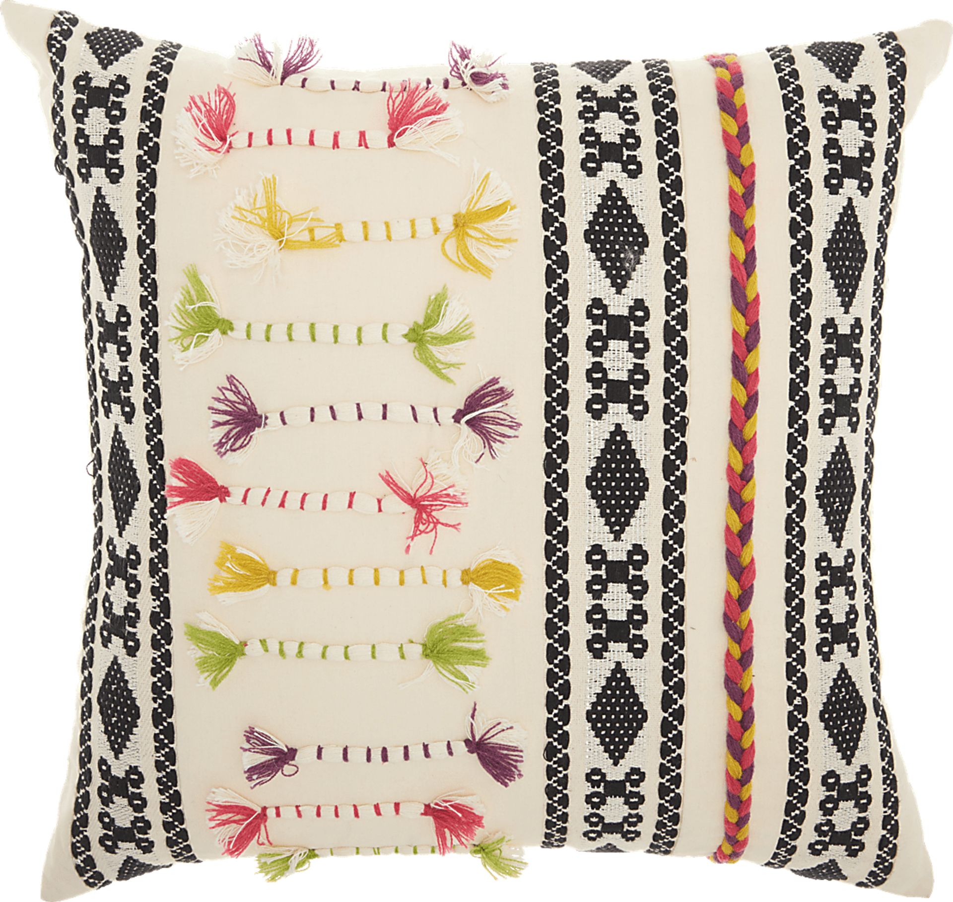 Kids Boho Guide Cream Accent Pillow - Image 1