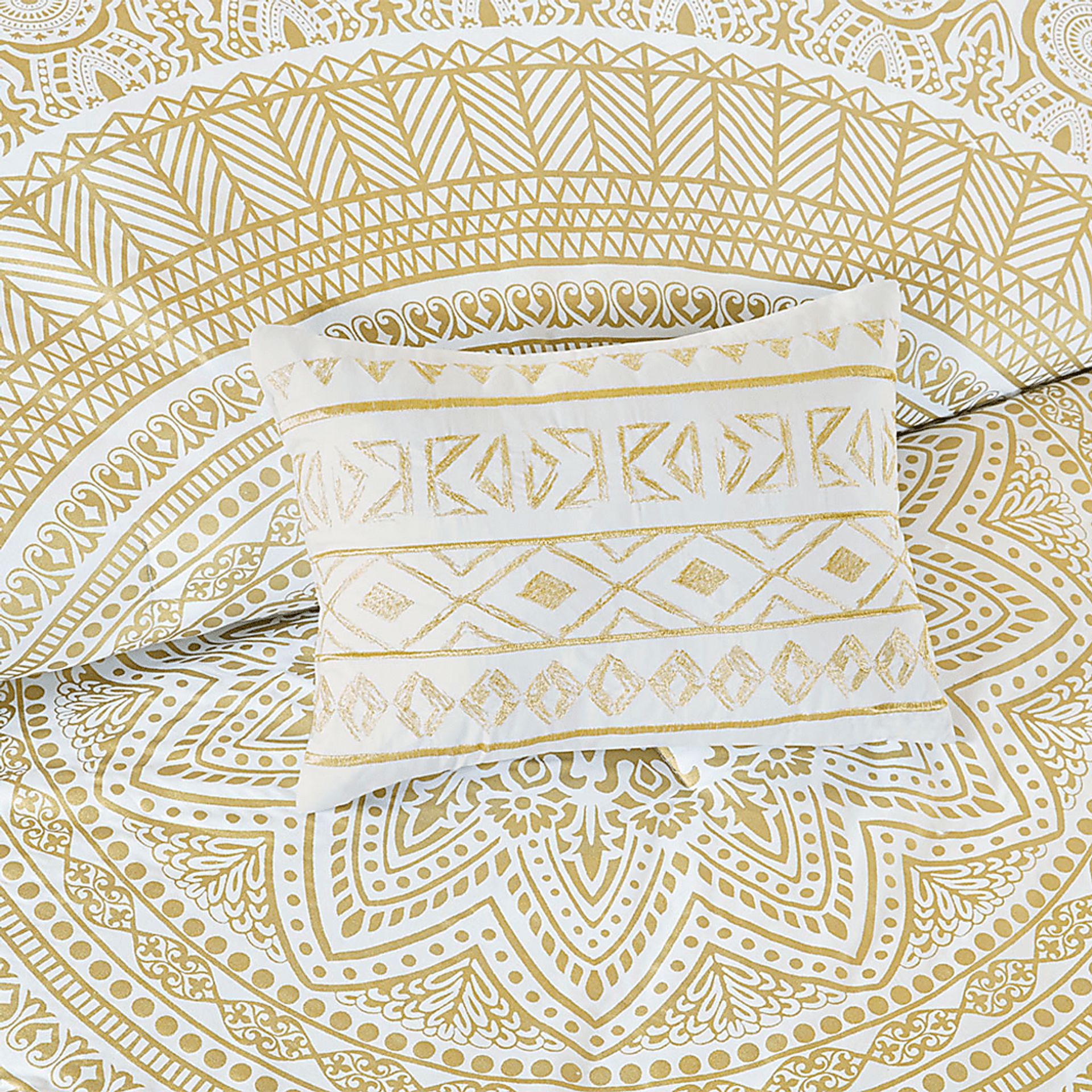 Kids Boho Mandala Gold 5 Pc Full/Queen Comforter Set - Image 5