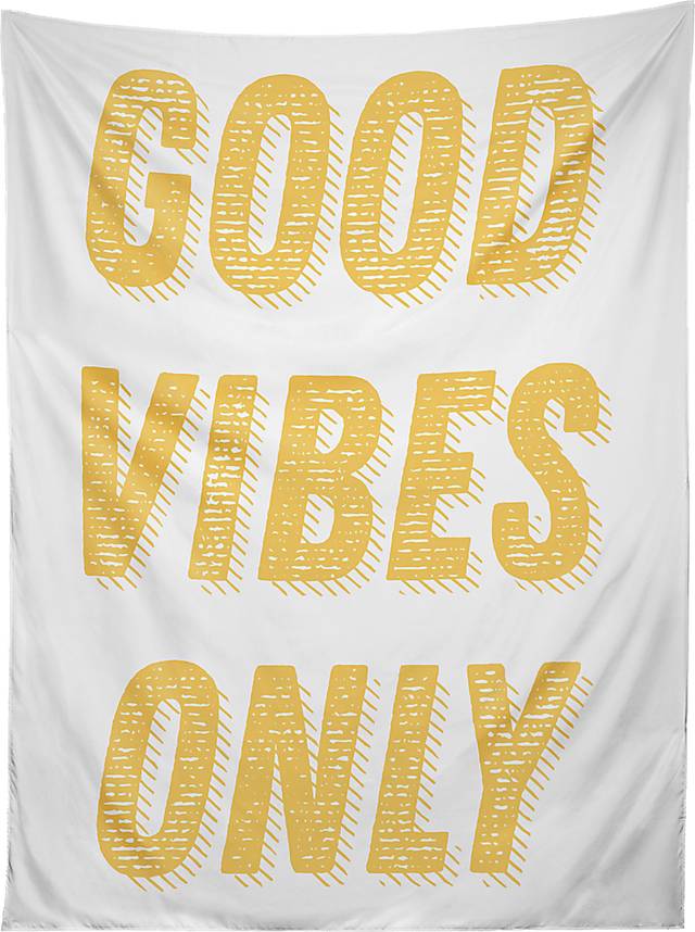 Kids Bold Vibes White Tapestry - Thumbnail - Image 1