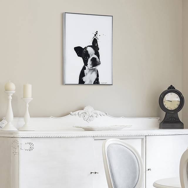 Kids Boston Terrier Pup Black Wall Art - Thumbnail - Image 7