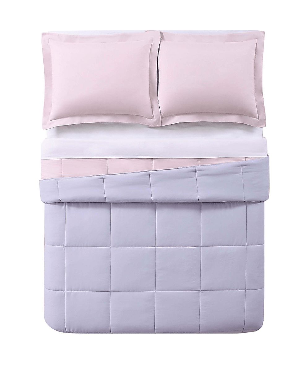 Kids Boyette Blush/Lavender 3 Pc Full/Queen Comforter Set