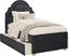 Kids Braelynn Black 3 Pc Twin Upholstered Bed with Trundle