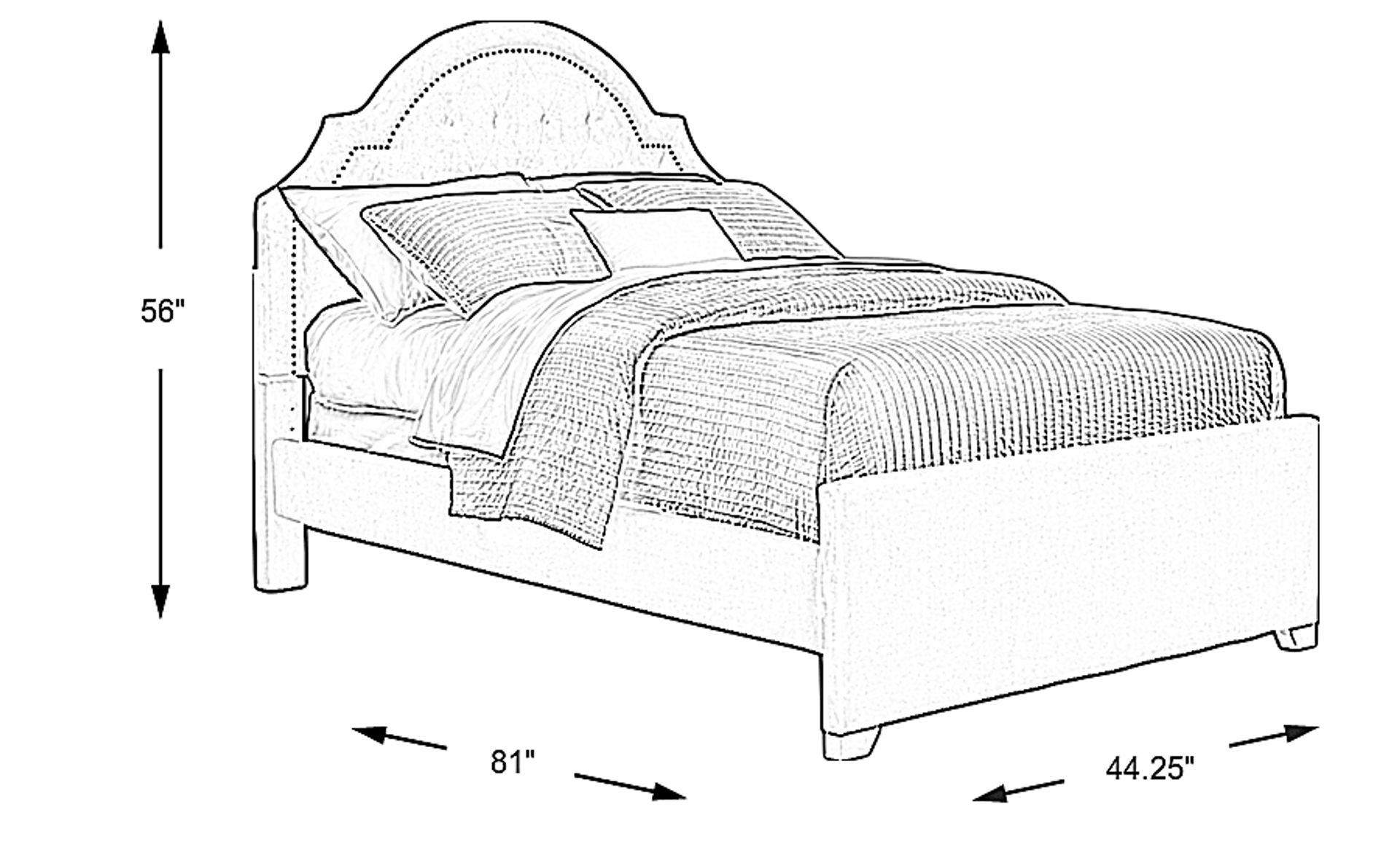 Dimension Image. Please refer to the Dimension Tab on this page for dimension details.