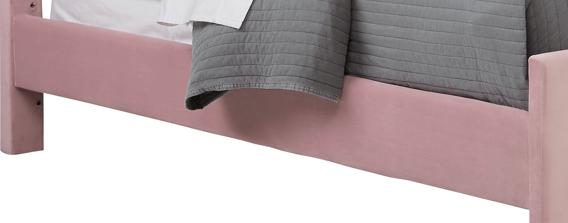 Kids Cottage Colors White Bedroom with 2 Braelynn Pink Twin Upholstered Beds - Image 5