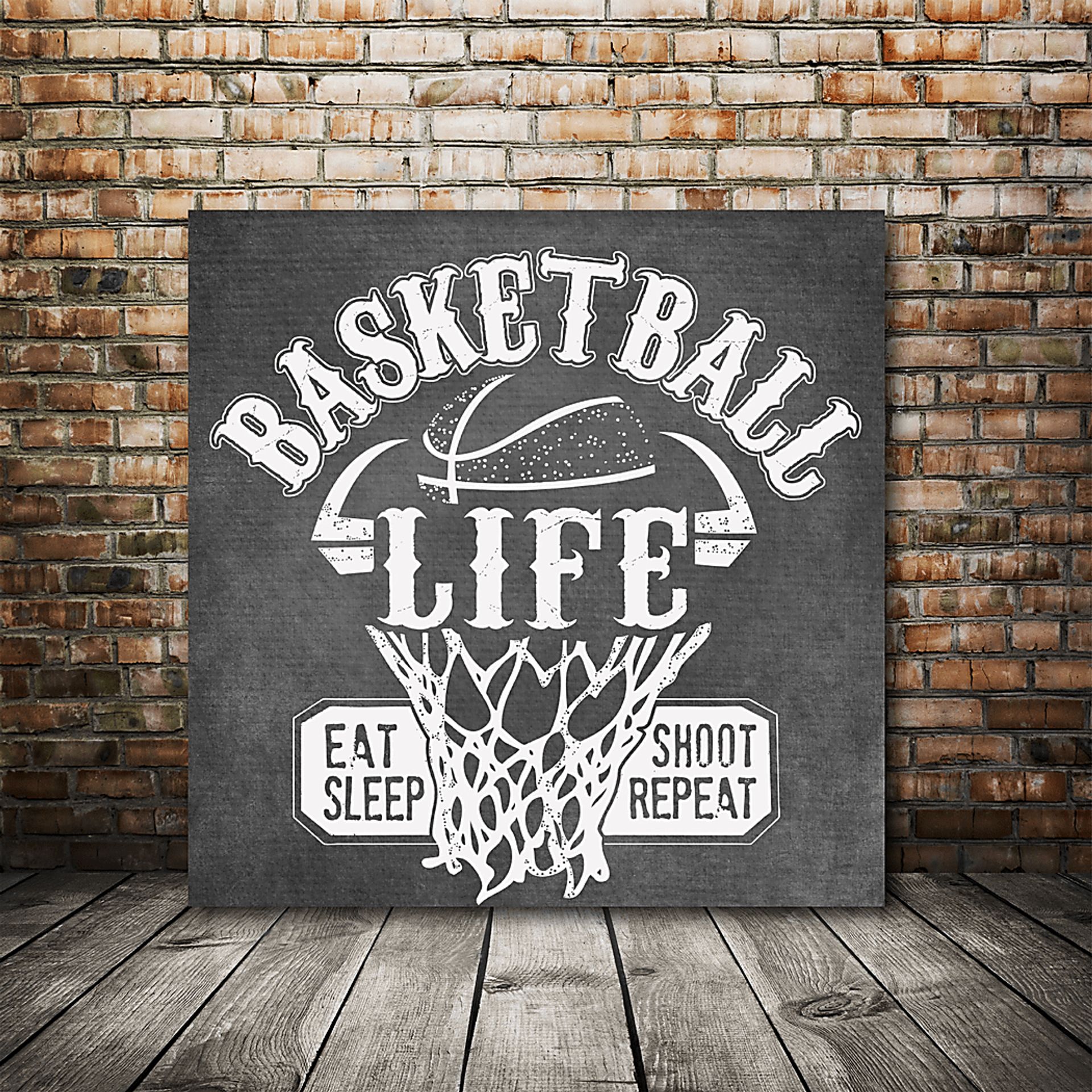 Kids Breathe Basketball Gray Artwork - Image 2
