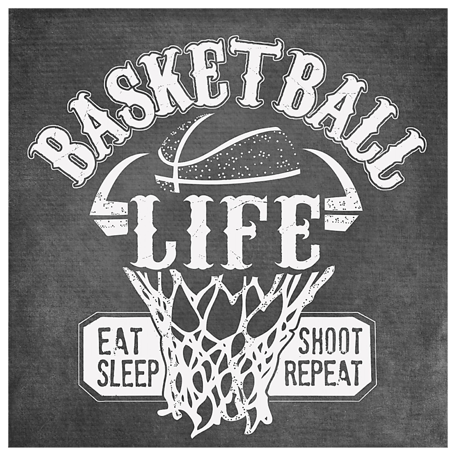 Kids Breathe Basketball Gray Artwork - Image 1