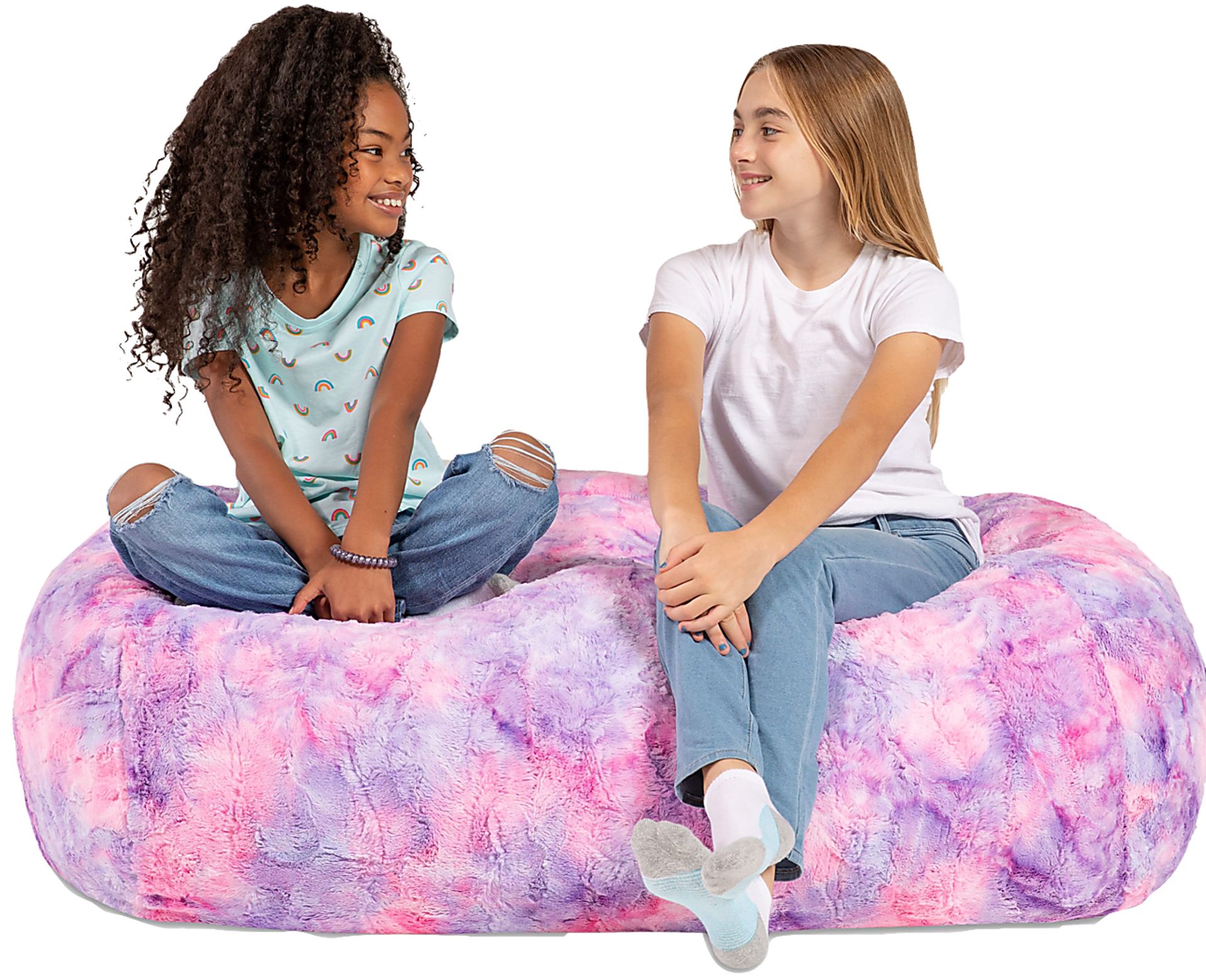 Kids Breun Pink Purple Bean Bag Lounger - Image 3