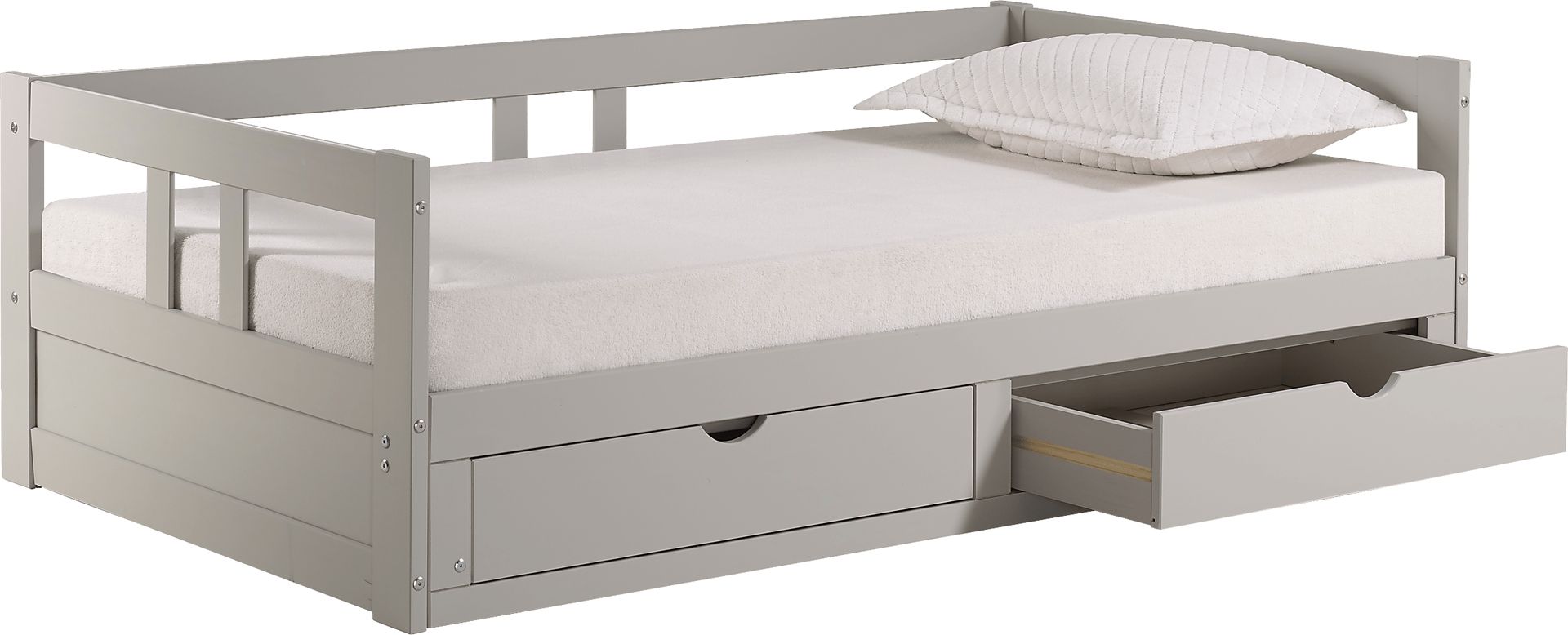 Kids Brigan Dove Gray Twin Extending Day Bed - Image 5