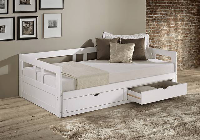 Kids Brigan White Twin Extending Day Bed - Thumbnail - Image 3